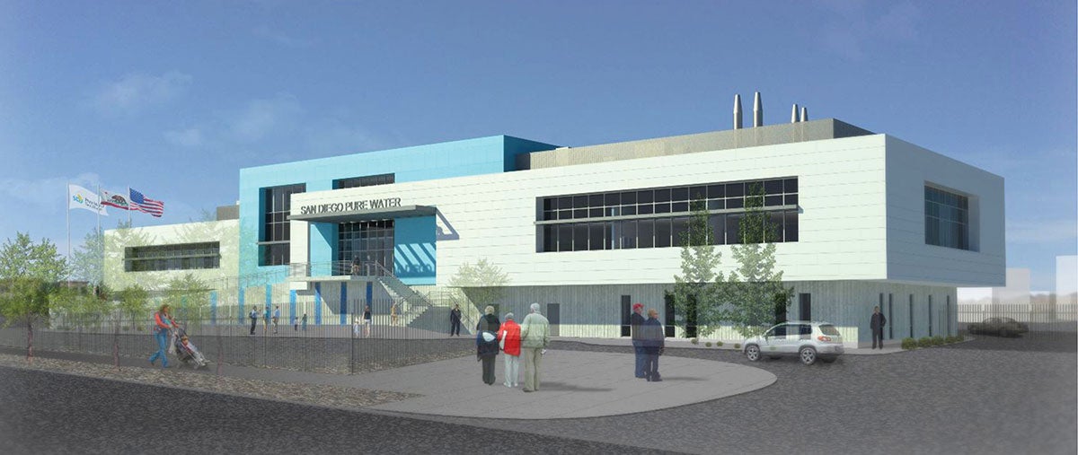 Satellite view of North City Pure Water Facility and Pump Station