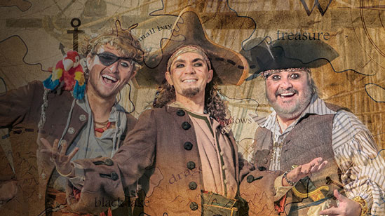 Photo of three pirates