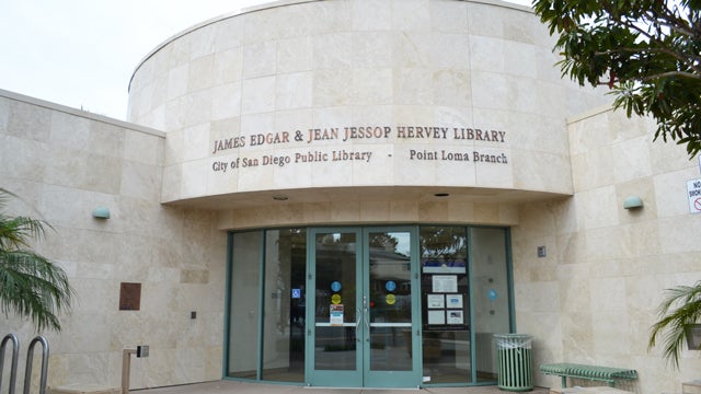 Front area outside the Point Loma/Hervey Library