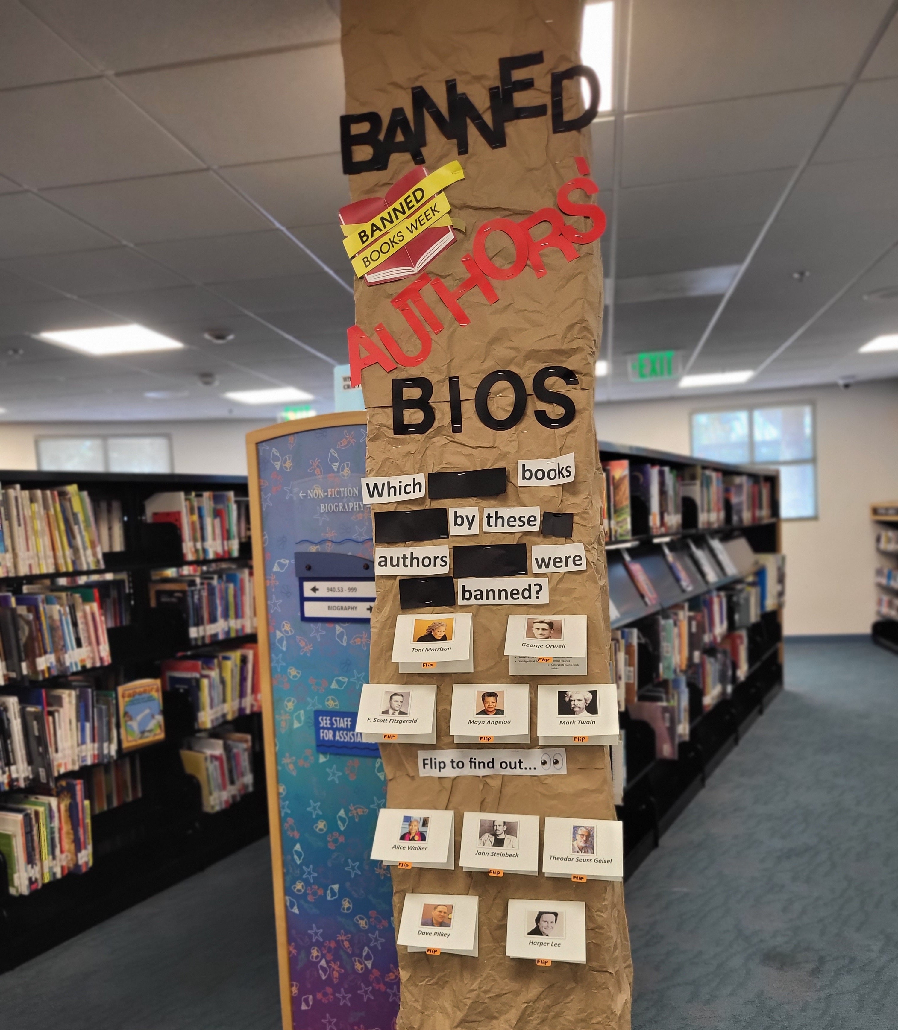 Point Loma/Hervey Banned Books Week Display