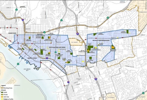 Map of the San Diego Promise Zone boundaries