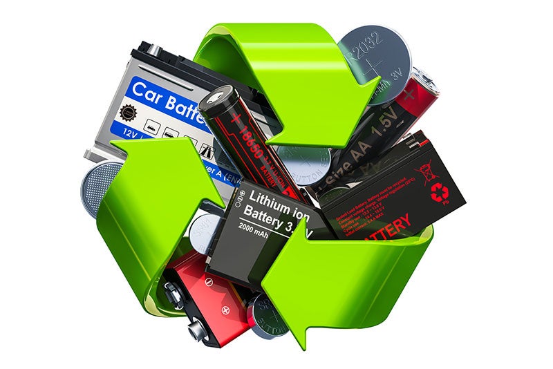 Battery recycling bin