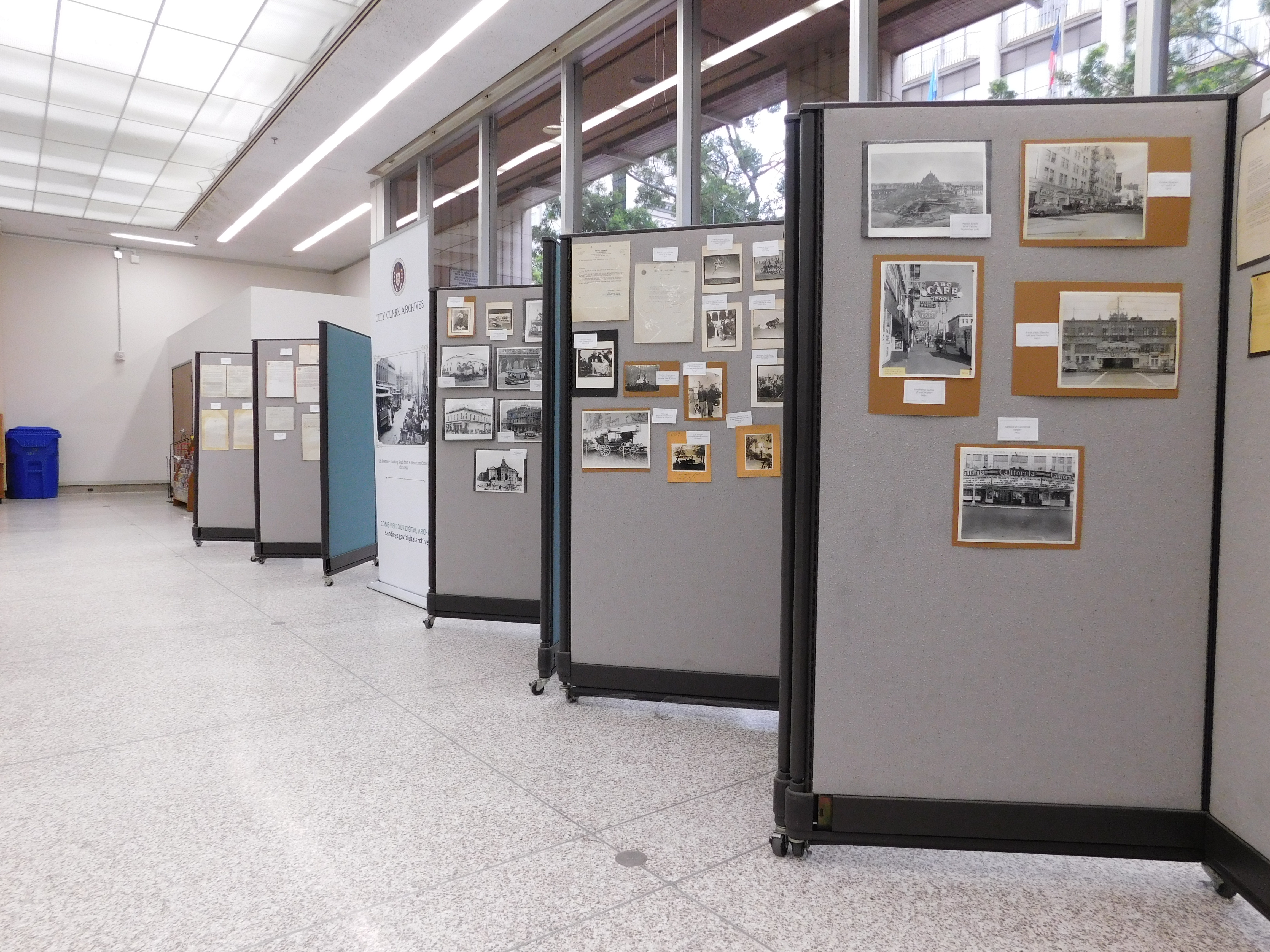 Display information on historical events in San Diego