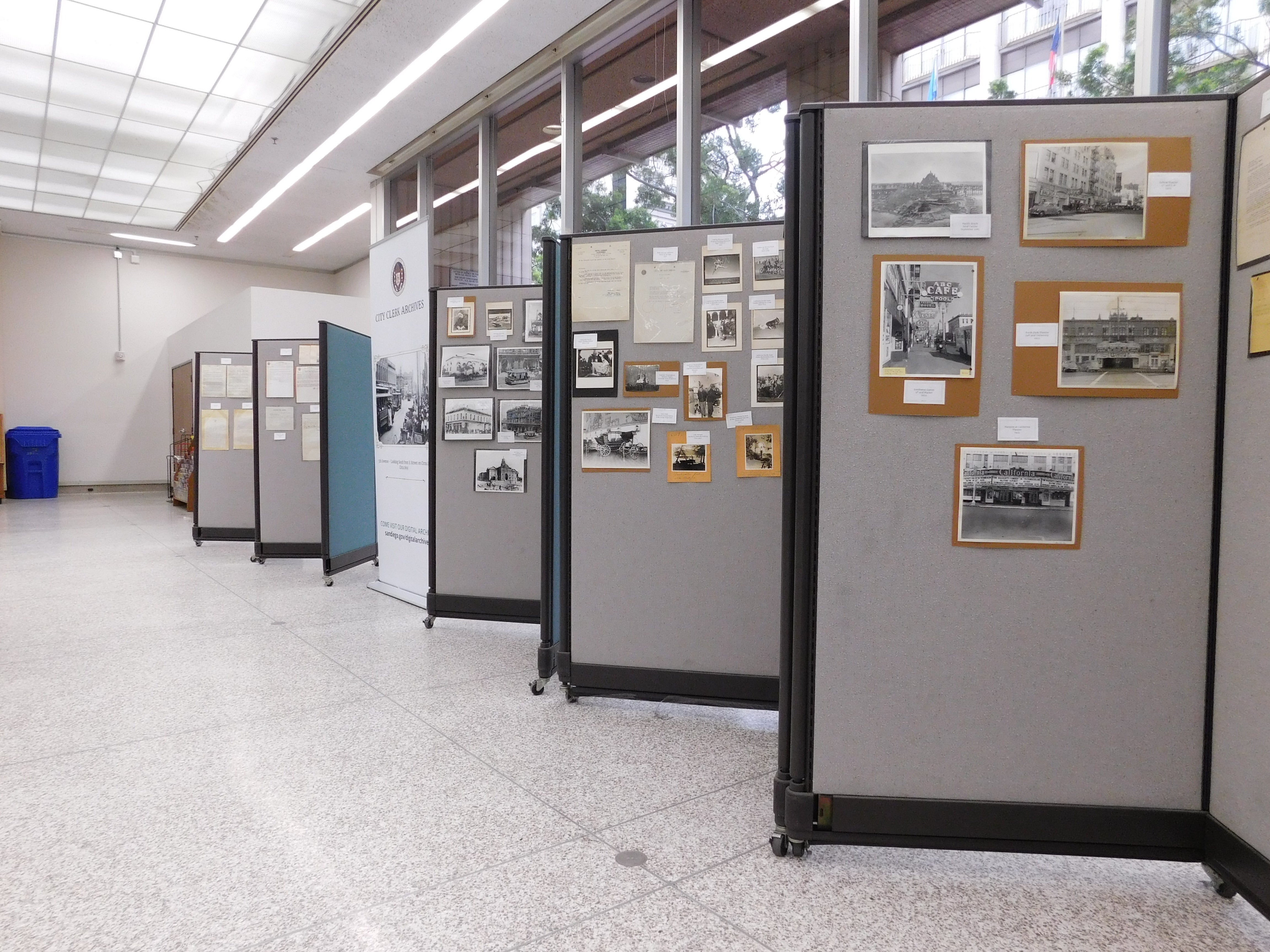 Display information on historical events in San Diego