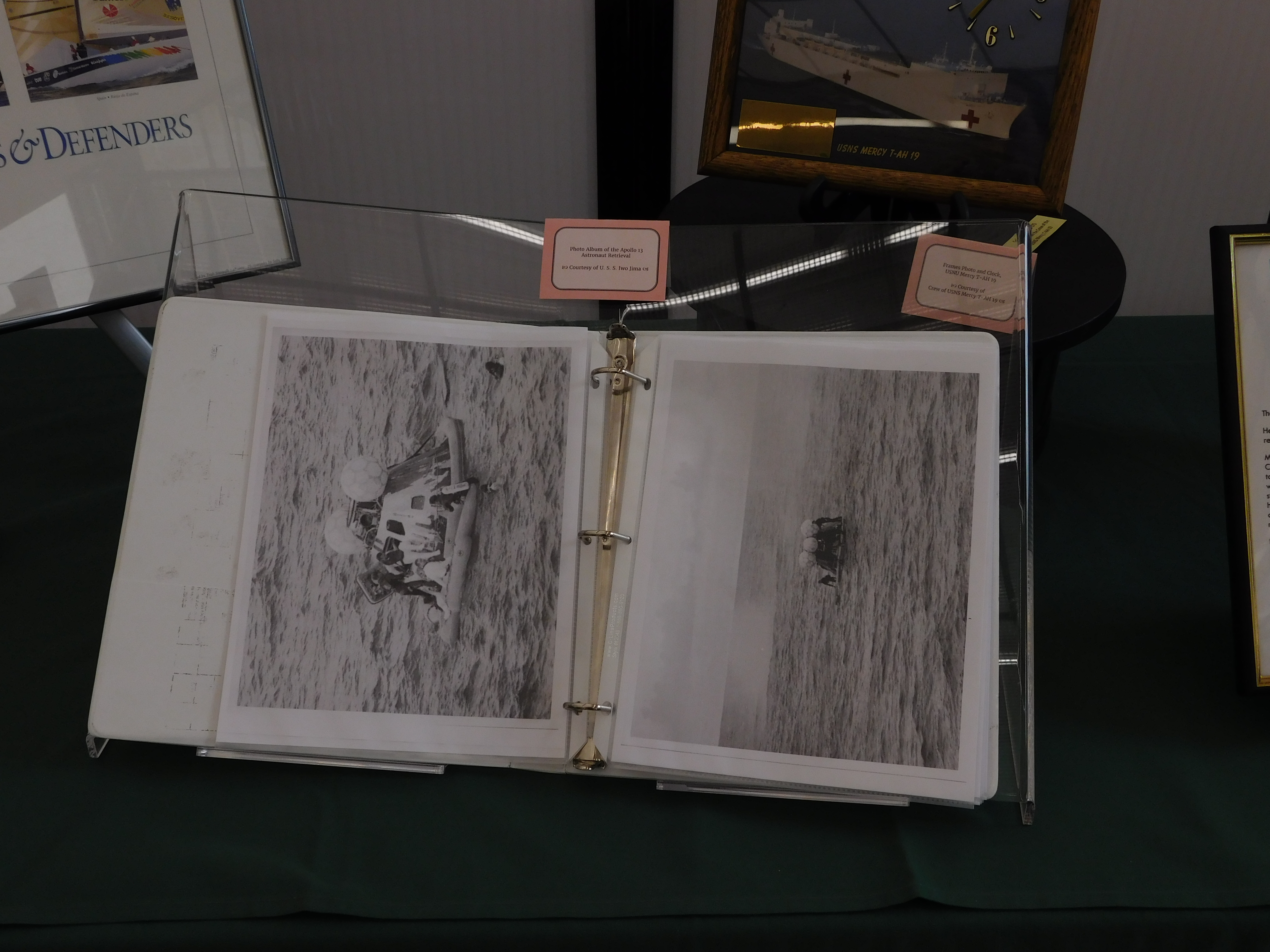Photo album of the retrieval of Apollo 13 astronauts.