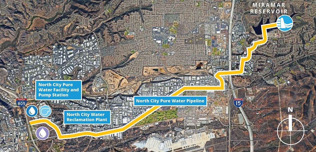 Satellite view of Scripps Ranch and Miramar area