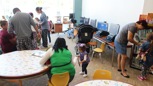 Children's area at the Skyline Hills Library