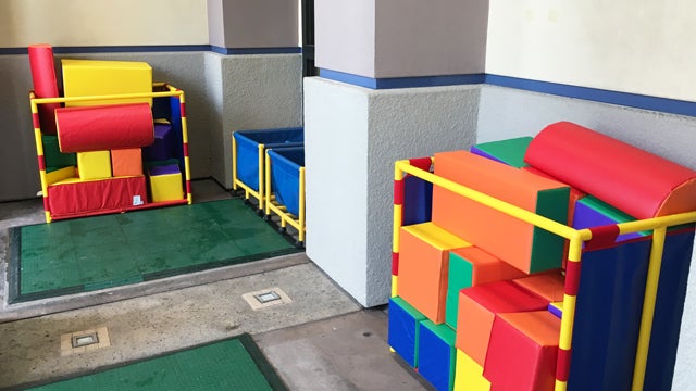 Outdoor play area at the Serra Mesa-Kearny Mesa Library