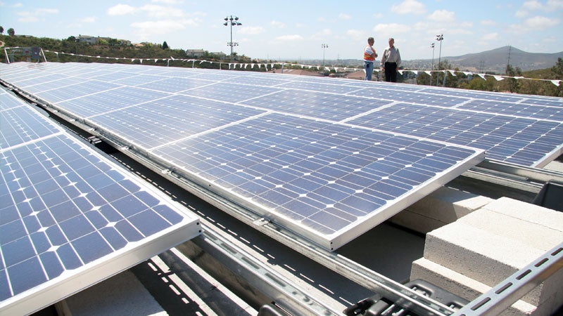 Solar panels at Scripps Ranch Recreation Center