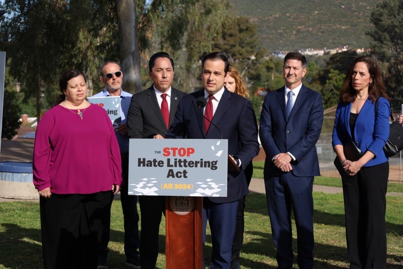 CM Campillo with Leaders Announcing Stop Hate Littering Act (AB 3024)