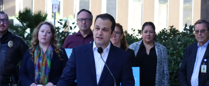 Councilmember Campillo and advocates