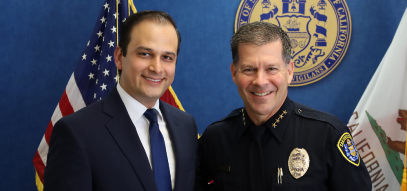 CM Campillo with SDPD Chief Scott Wahl