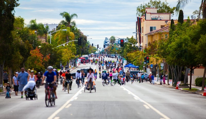 photo of community event on City street