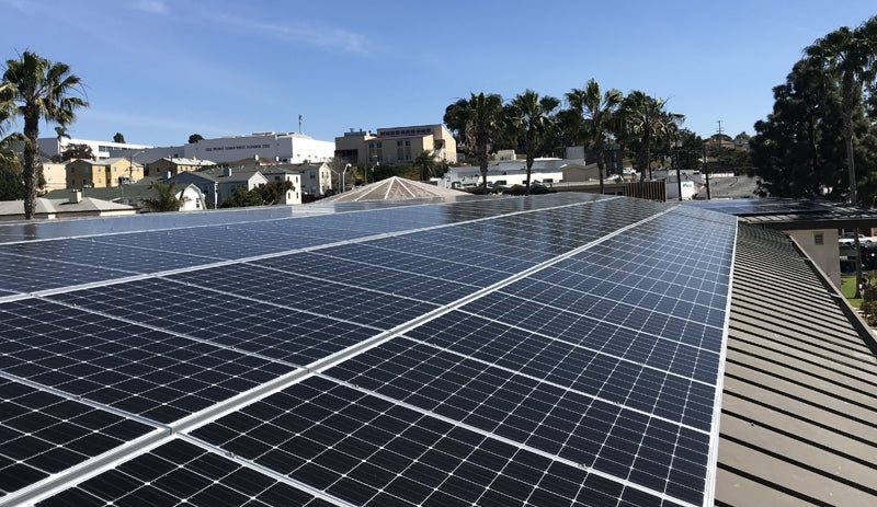 solar panels on roof top