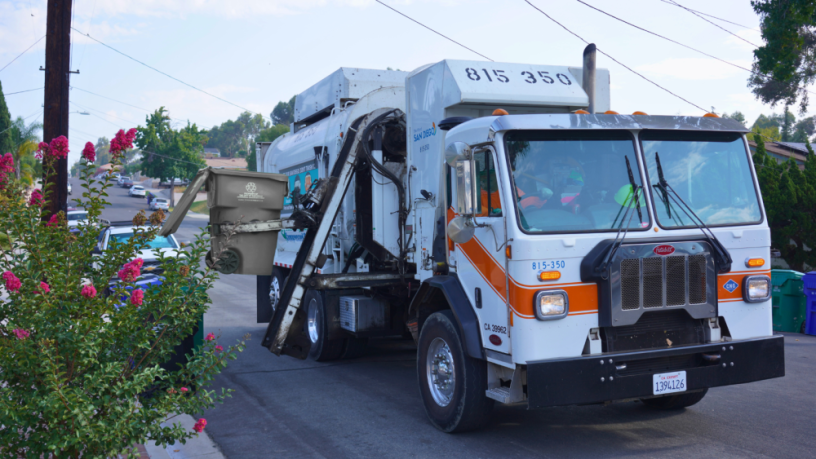 City electrician fixing a streetlight