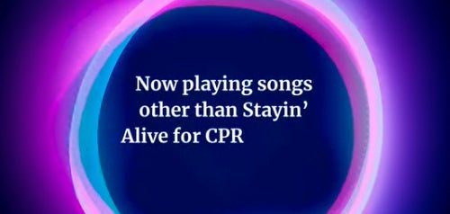 Now playing songs other than Stayin' Alive for CPR