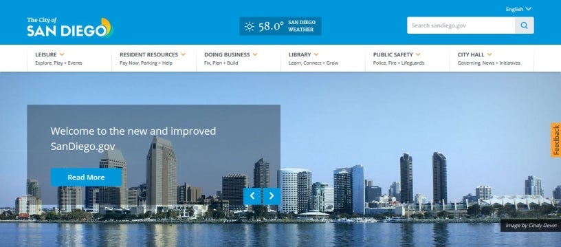 Image of sandiego.gov beta site