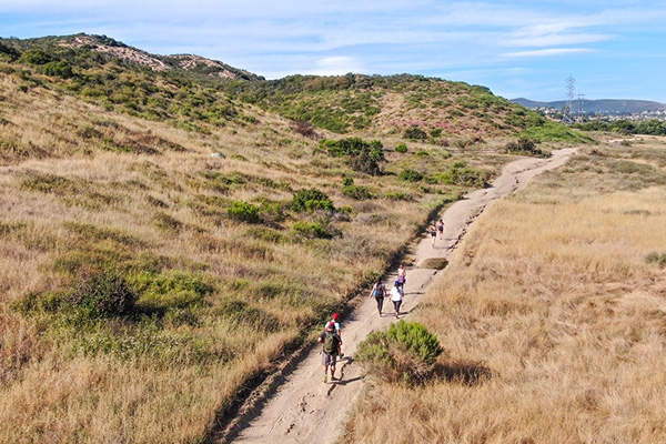 People walking on a trail
