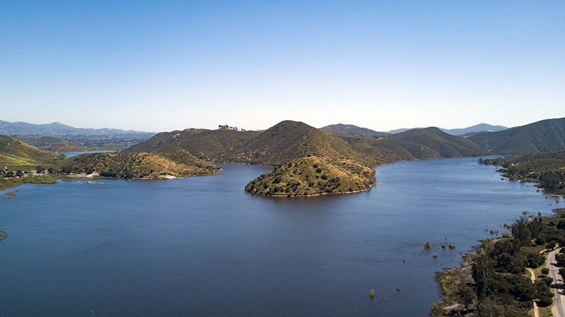 Aerial view of Hodges Reservoir