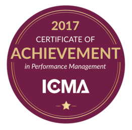 ICMA 2017 Certificate of Achievement