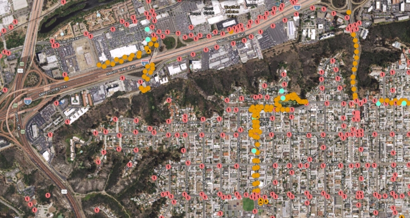 City of San Diego street lights map
