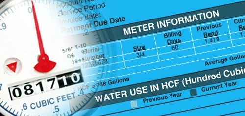 collage of water meter and meter information