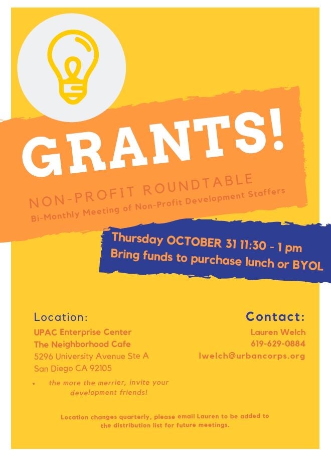 Grants Roundtable meeting at UPAC Enterprise Center