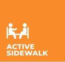 An icon of an active sidewalk.