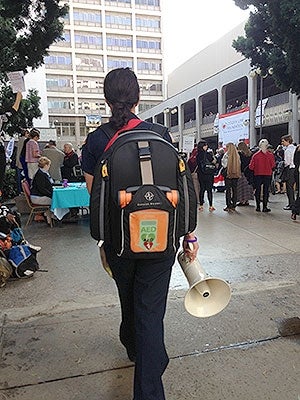 Photo of AED backpack