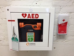 Photo of AED wall mount