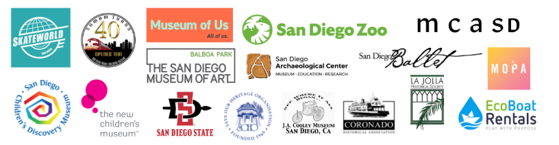 Logos of attractions for Discover & Go