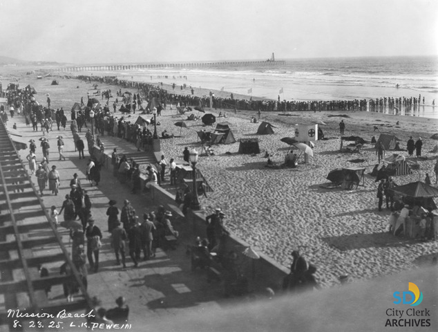 Image of Mission Beach August of 1925