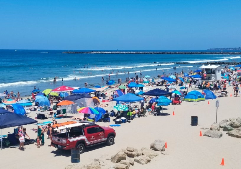 Beach Canopies and Shoreline