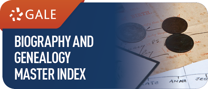 Gale Biography and Genealogy Master Index graphic