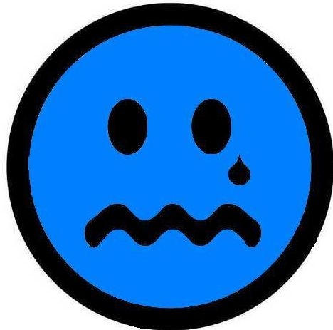 Blue sad emoji