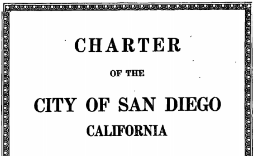 Image of cover page of 1931 Charter for the City of San Diego