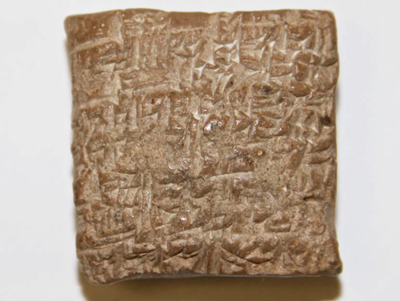 Image of clay tablet with inscriptions