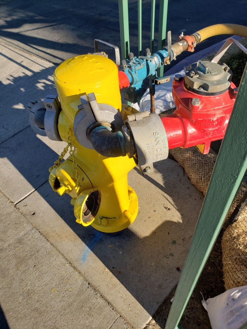 construction meter for hydrant