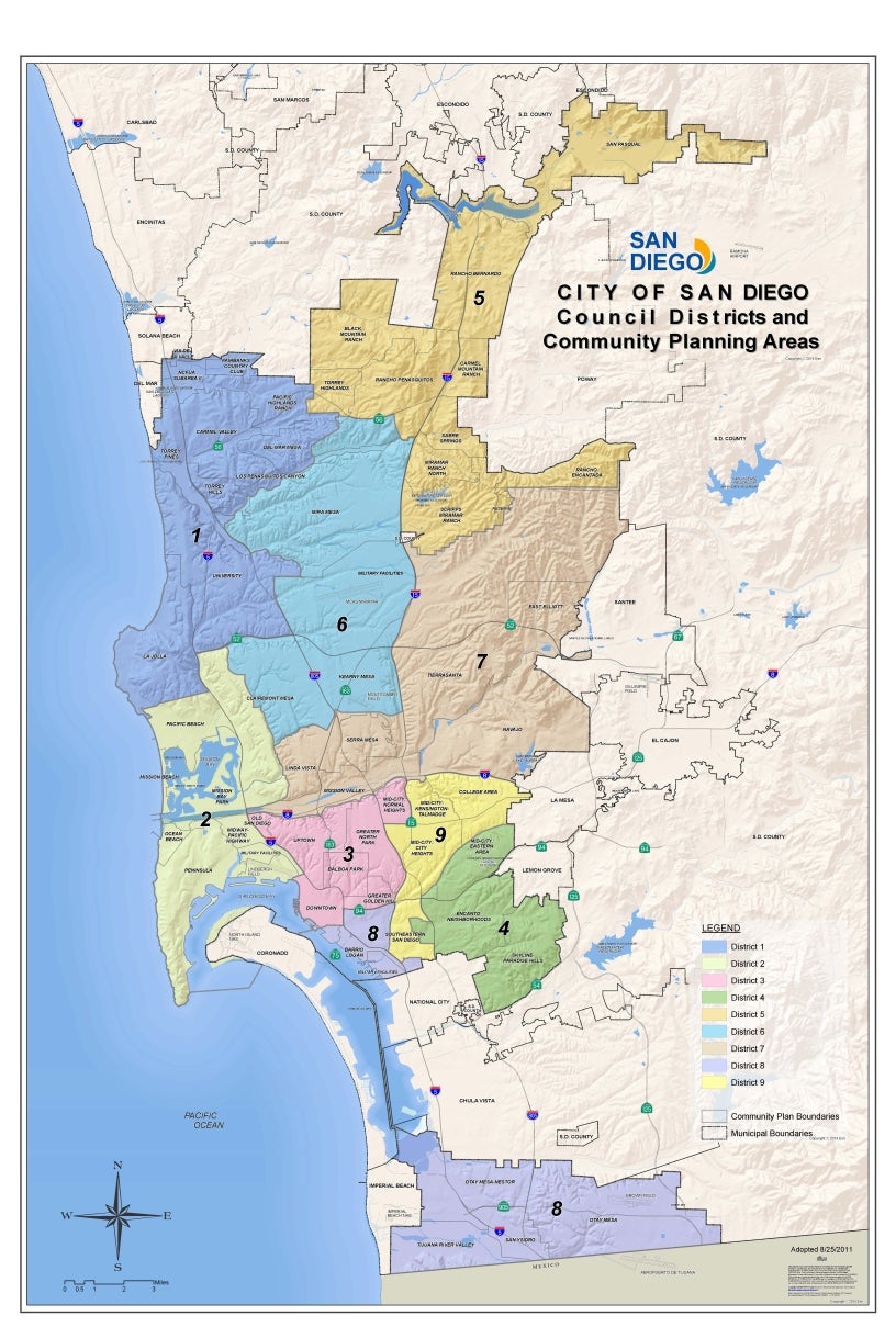 san diego map Mapping And Geographic Information Planning Department City Of san diego map