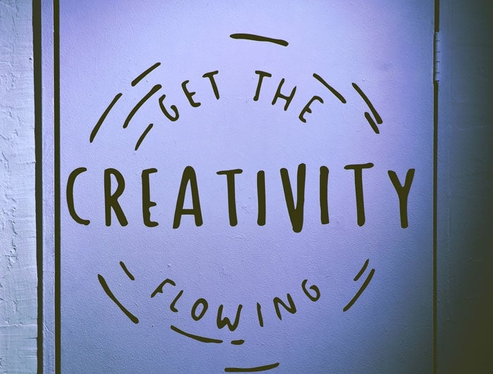 Get the creativity flowing sign