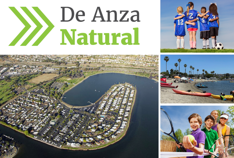 collage of De Anza Cove images