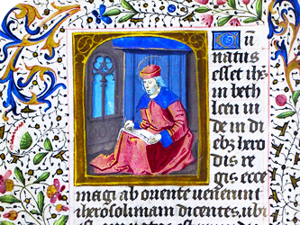 Image of an illuminated page of a book of hours