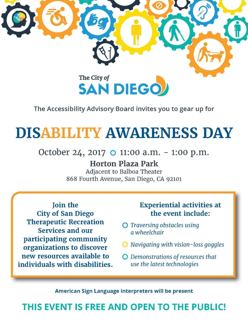 Disability Awareness Event Flyer | City of San Diego Official Website Disability Awareness Event Flyer | City of San Diego Official Website