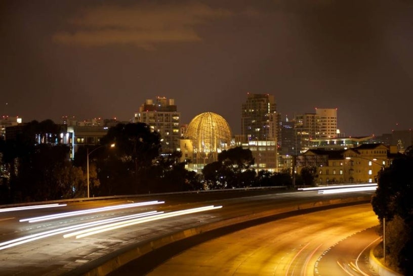 photo of Downtown Library at night