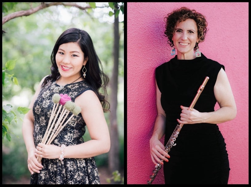headshots of musicians Duo Aya.