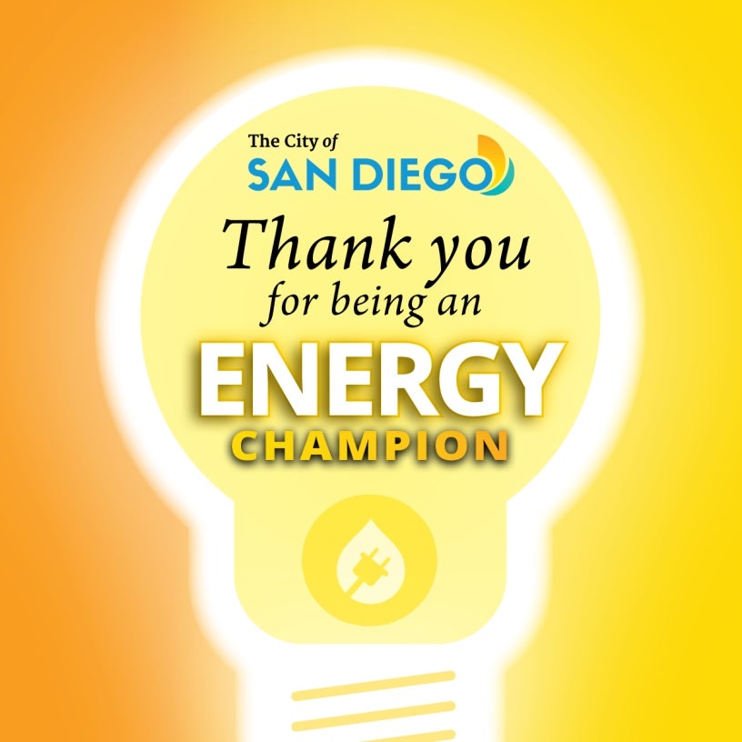 Energy Champion thanks