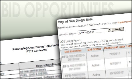 Photo Collage of Bids and Contracts