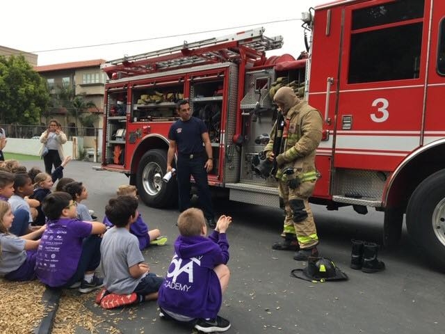 school visit from firefighters