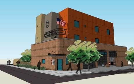 Artist's rendering of new fire station