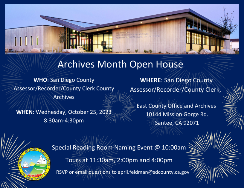 San Diego County Archives Month